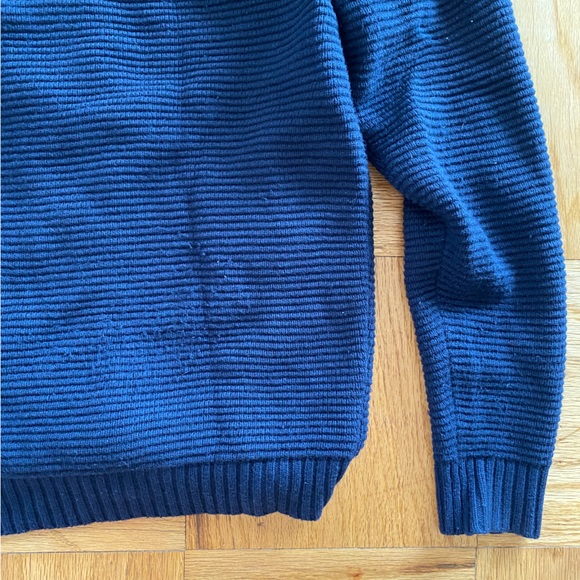 Blue Calibrate Wool Blend Zip-Up Sweater – Size Small - Picture 6 of 8
